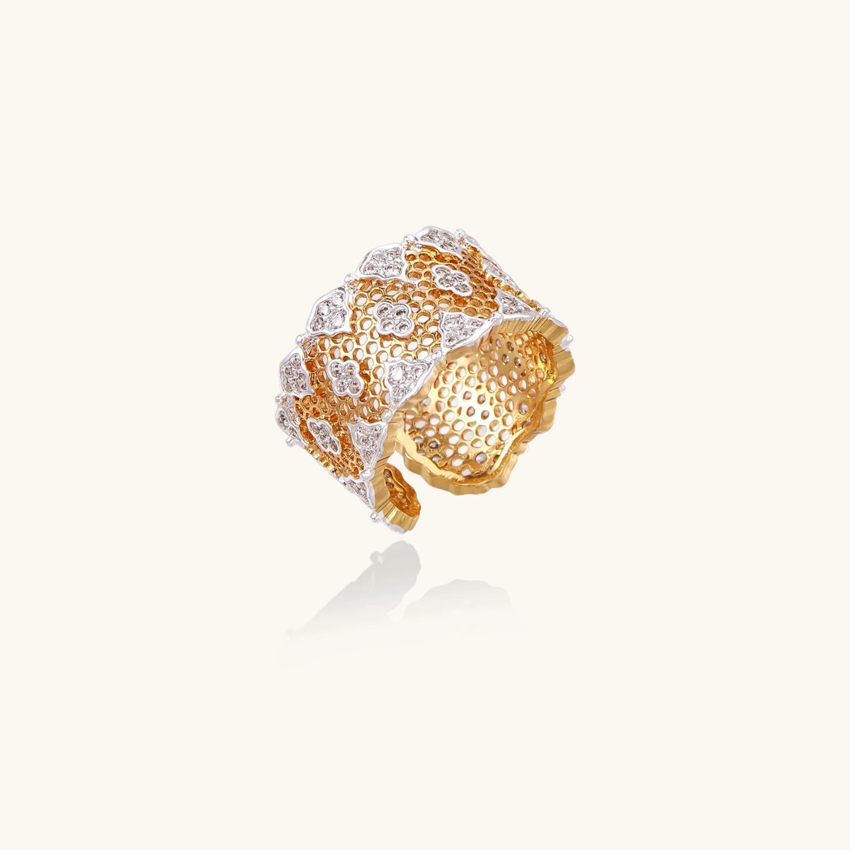 Bague Cristal Nid d'Abeille | FJORÉ