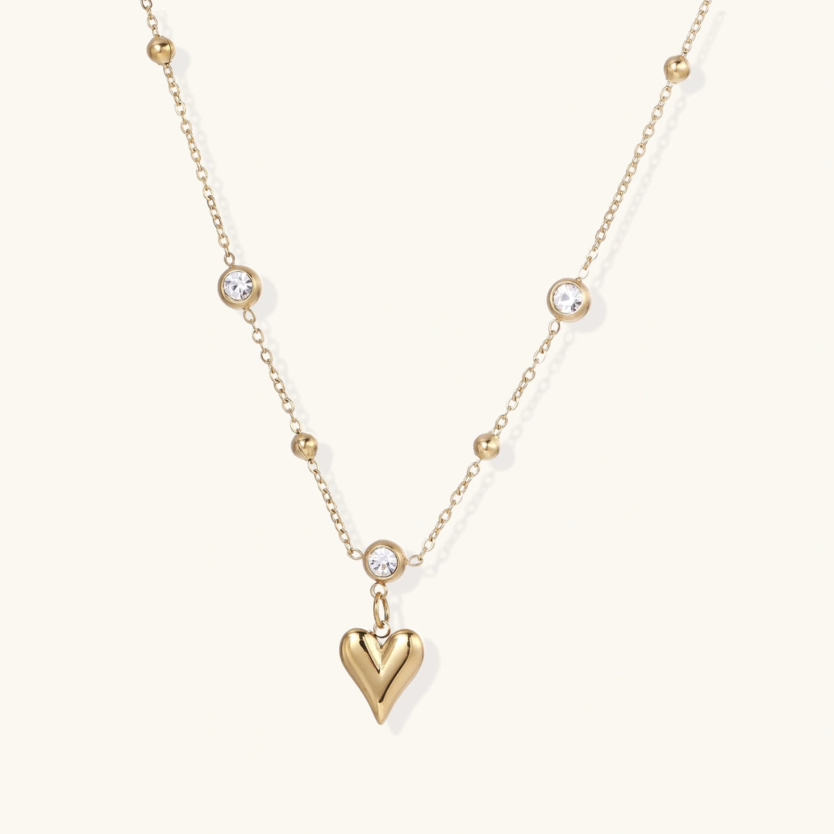 Collier Breloque Cœur en Cristal | FJORÉ