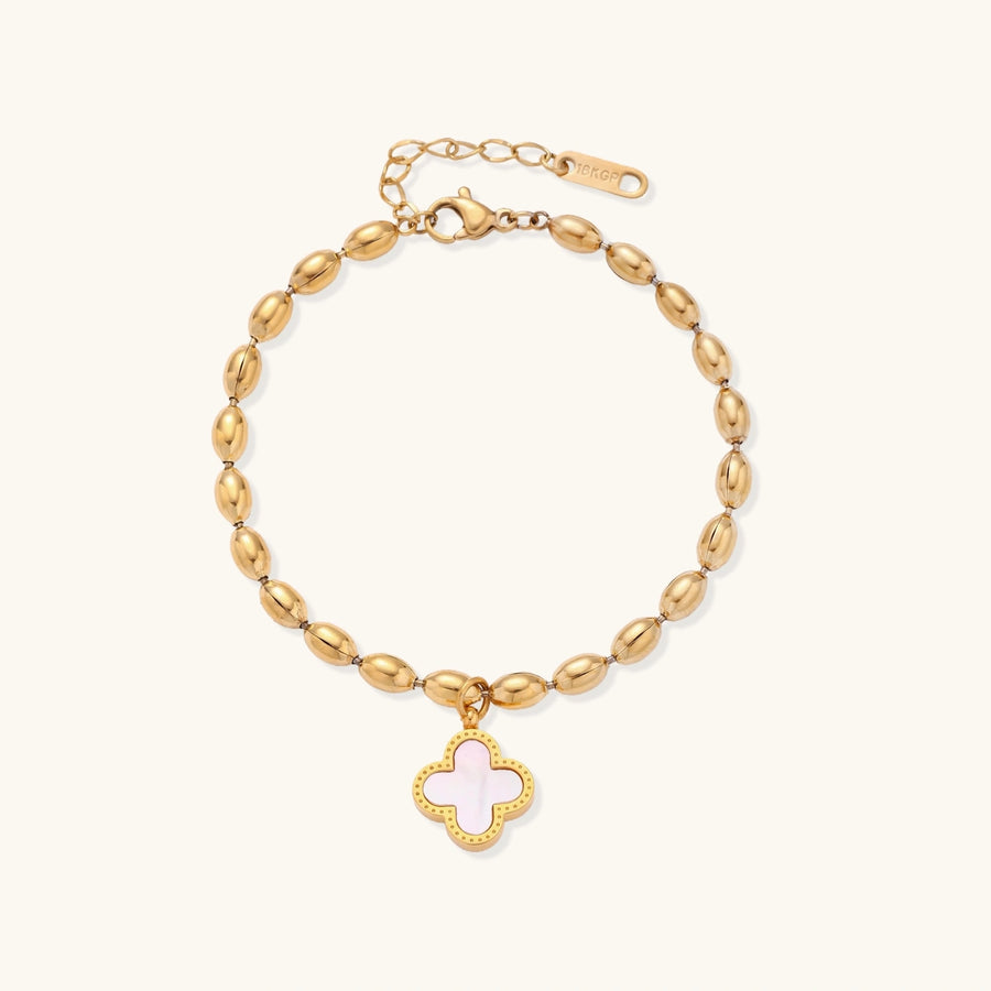 Bracelet Perlé Trèfle Porte-Bonheur | FJORÉ