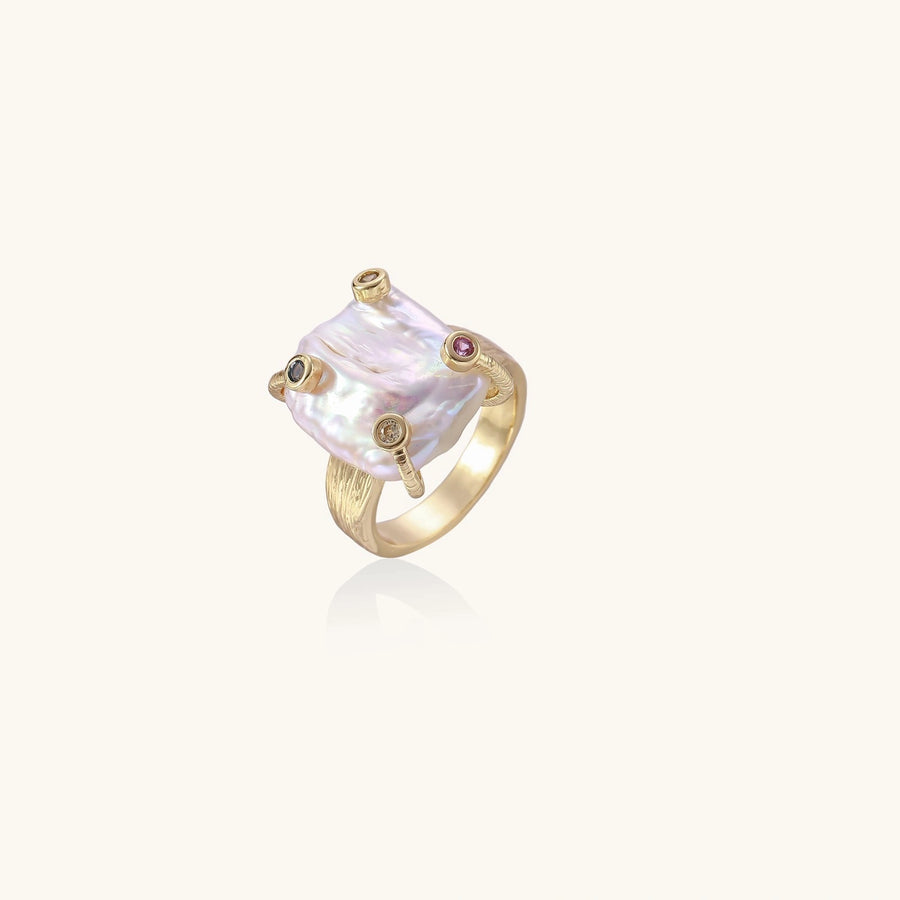 Bague Statement Perle Baroque | FJORÉ
