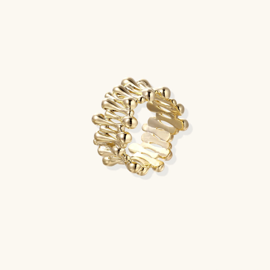 Bague Sculpture Corde Dorée | FJORÉ