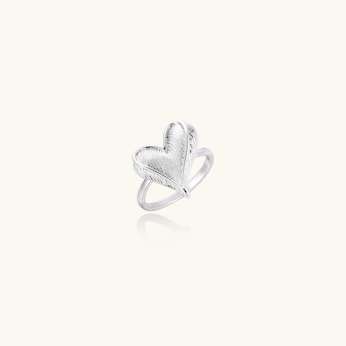 Bague Cœur Plume | FJORÉ