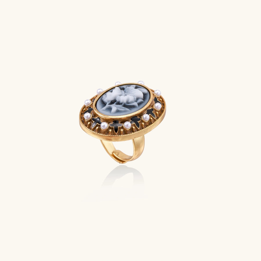 Bague Camée Rose Victorienne | FJORÉ